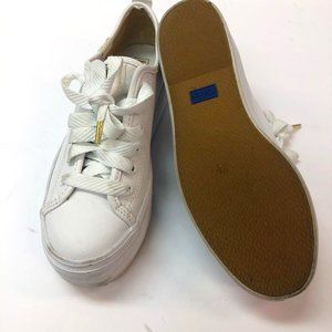 Keds White Platform Leather sneakers